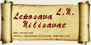 Leposava Milisavac vizit kartica